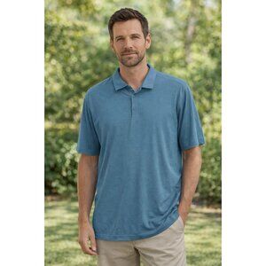 Lululemon Mens size XXL Blue Evolution Short-Sleeve Polo Shirt Blue